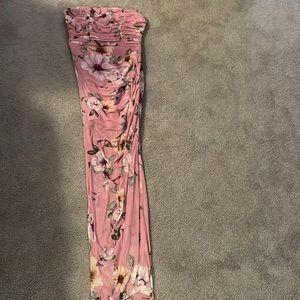 Flowers for you mesh midi dress mauve/combo